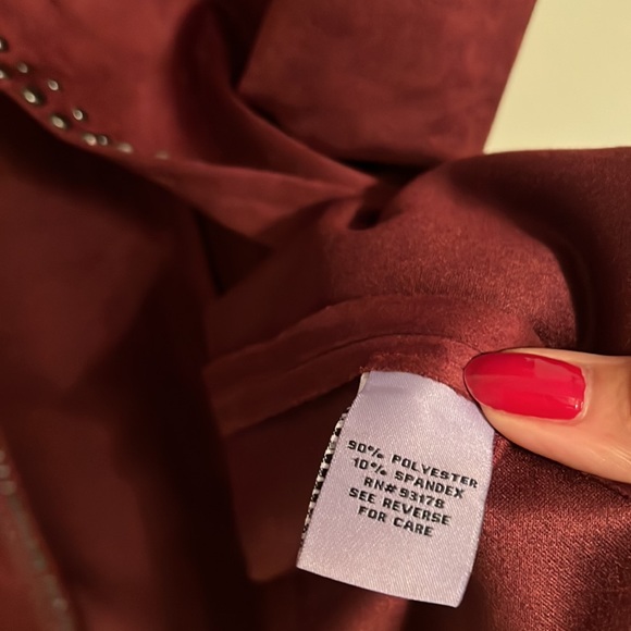 Premise Cardigan, open front, sleeveless, faux suede - Picture 8 of 8